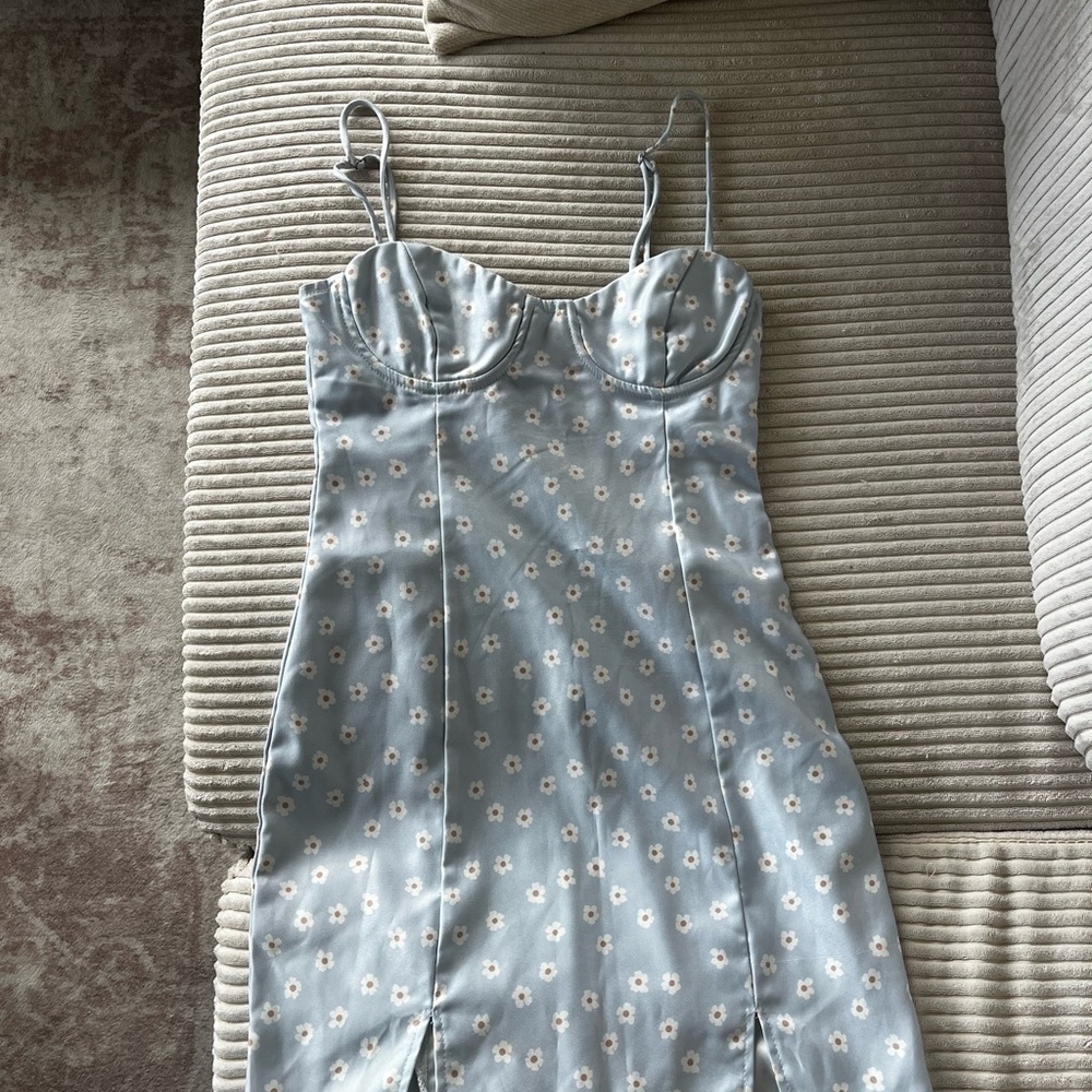 Princess Polly Light Blue Floral Dress